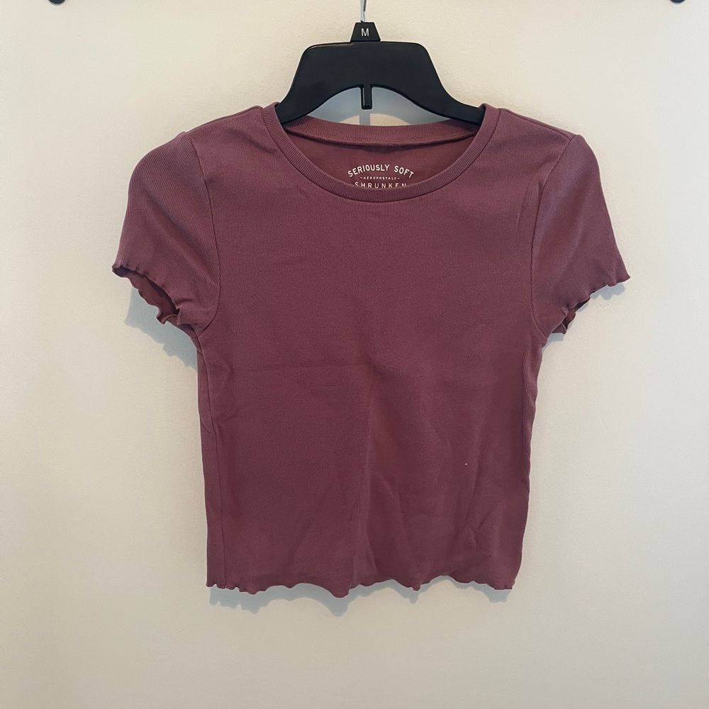 Aeropostal Mauve Shrunken Tee